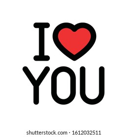 valentine related love and romance written i love you vector with editable stroke