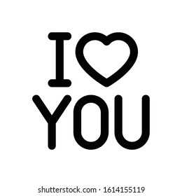 valentine related love and romance written i love you vector in lineal style