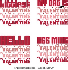 Valentine retro design bundle and digital download