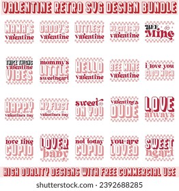 Valentine retro design bundle and digital download