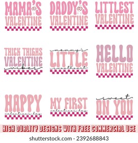 Valentine retro design bundle and digital download