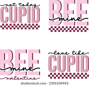 valentine retro design bundle and digital download