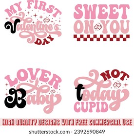 valentine retro design bundle and eps file