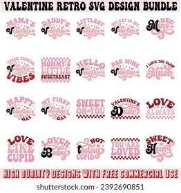 valentine retro design bundle and eps file
