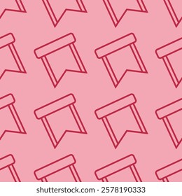 Valentine ribbon pattern seamless pink color