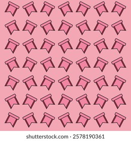 Valentine ribbon pattern seamless pink color