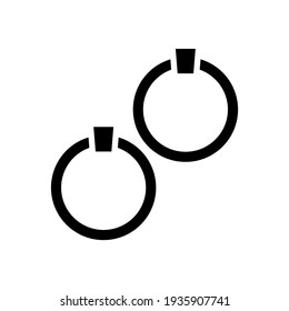 valentine rings icon or logo isolated sign symbol vector illustration - high quality black style vector icons
