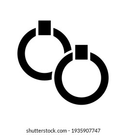 valentine rings icon or logo isolated sign symbol vector illustration - high quality black style vector icons
