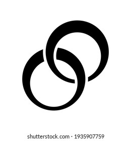 valentine rings icon or logo isolated sign symbol vector illustration - high quality black style vector icons
