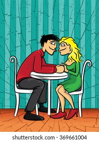 valentine romantic couple in love holding hands 
