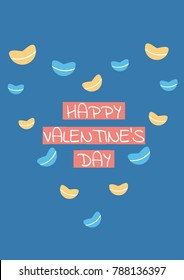 Valentine or romantic day abstract love card. Use for invitation, celebration, poster or wedding