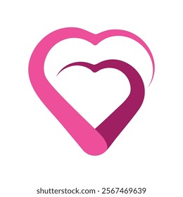 Valentine Romantic  love logo template illustration design