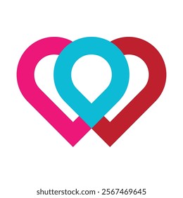 Valentine Romantic  love logo template illustration design