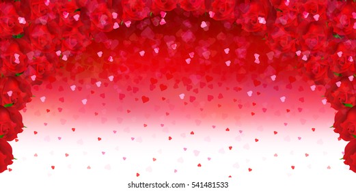 Valentine rose light background