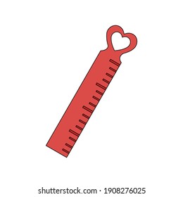 ilustración vectorial de línea de relleno de icono de regla de valentía