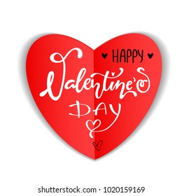 Valentine s day abstract background with cut paper heart