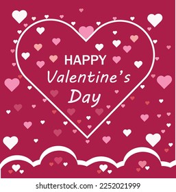 Valentine s day banner design with decorative hear banner design vector 