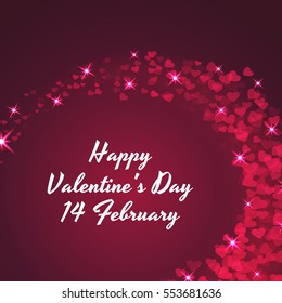 Valentine s Day. celebratory background. Vector illustration on the theme of the feast of St. Valentine. Creative greeting. Illustration with hearts.