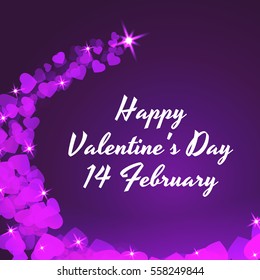 Valentine s Day. celebratory background. Vector illustration on the theme of the feast of St. Valentine. Creative greeting. Illustration with hearts.