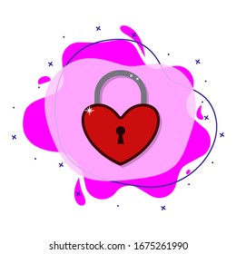 Día de San Valentín, icono del líquido de reloj del corazón. Simple vector de color de iconos de amor para ui y ux, sitio web o aplicación móvil