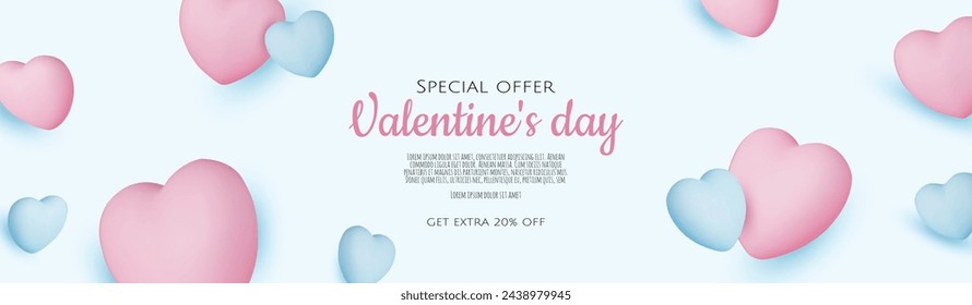 Valentine s day design. Realistic gifts boxes. Gift box with hearts.