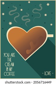 Valentine s day greeting card- love day vector cards or posters. Vector illustration