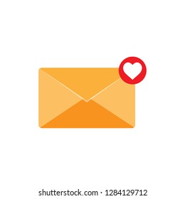 Valentine s day, love, romance, messages, heart icon. Vector illustration.