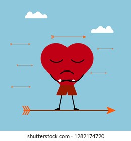 for valentine s day one heart remained calm to the arrows of cupids