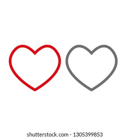Valentine s day vector icon, hearts symbol