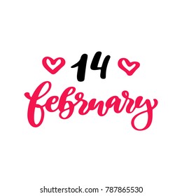 Valentine s Day vector lettering . Isolated handwriting calligraphy love quotes and inscriptions. Modern romantic design elements for holiday card, gift tag, banner, poster, postcard