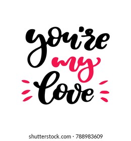 Valentine s Day vector lettering . Isolated handwriting calligraphy love quotes and inscriptions. Modern romantic design elements for holiday card, gift tag, banner, poster, postcard