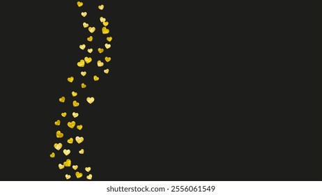 Valentine Sale Background. Abstract Concept For Celebration. Fashion Frame. Gold Happy Splatter. Grunge Banner For Couple. Golden Special Border. Yellow Valentine Sale Background.