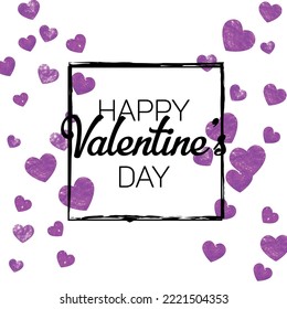Valentine Sale Card. Abstract Sparkle For Engagement. Grunge Frame. Red Art Decoration. Greeting Wallpaper For Celebration. Pink Romance Poster. Rose Valentine Sale Card.