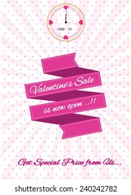 Valentine Sale Design Template illustration, for website content, poster, invitation card and brochure. easy to modify