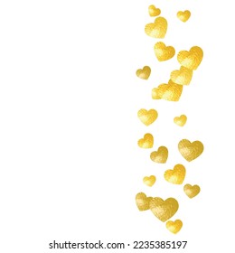 Valentine Sale Glitter. Beautiful Banner For Mom. Holiday Frame. Gold Happy Illustration. Graphic Voucher For Discount. Yellow Random Sparkle. Golden Valentine Sale Glitter.