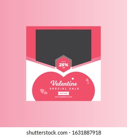 Valentine Sale Instagram Banner Social Media Post Or Flyer