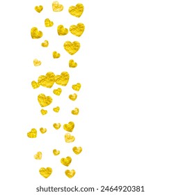 Valentine Sale Offer. Beautiful Poster For Celebration. Random Frame. Golden Happy Decoration. Romance Banner For Couple. Gold Vintage Sparkle. Yellow Valentine Sale Offer.