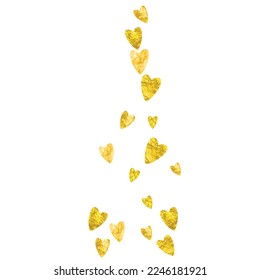 Valentine Sale Offer. Ornament Concept For Birthday. Special Frame. Gold Art Painting. Vintage Poster For Celebration. Golden Luxury Voucher. Yellow Valentine Sale Offer.