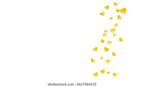 Valentine Sale Pattern. February Banner For Girl. Fashion Frame. Gold Art Decoration. Vintage Border For Mother. Golden Holiday Sparkle. Yellow Valentine Sale Pattern.