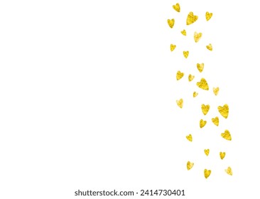 Valentine Sale Pattern. Greeting Banner For Party. Grunge Frame. Gold Art Painting. Luxury Design For Mom. Golden Random Sparkle. Yellow Valentine Sale Pattern.