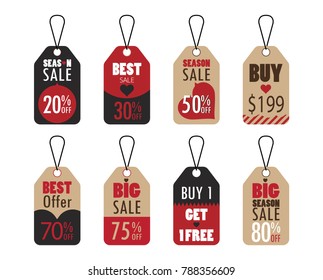 Valentine sale tag. free space for text. price tag.