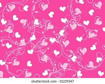 valentine seamless background with swirl