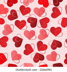 Valentine seamless background. Vector illustration