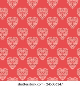 Valentine seamless hearts pattern