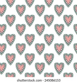 Valentine seamless hearts pattern