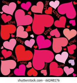 valentine seamless hearts pattern