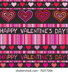 valentine seamless hearts pattern.  Valentin`s Day card