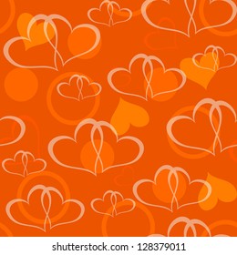 valentine seamless hearts pattern vector illustration