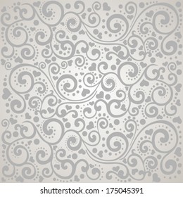 Valentine seamless hearts pattern. Vector Illustration 