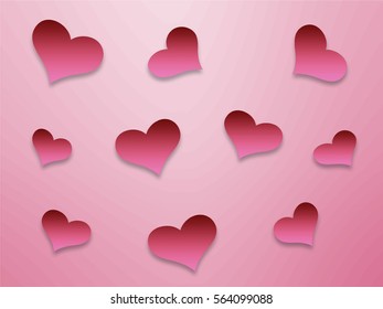 valentine seamless hearts pattern vector
